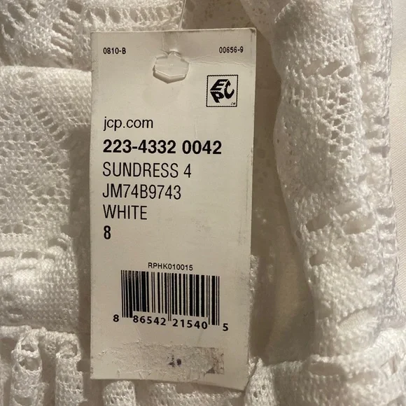 NWT B. Smart White Lace Sundress size 8 - Picture 5 of 5